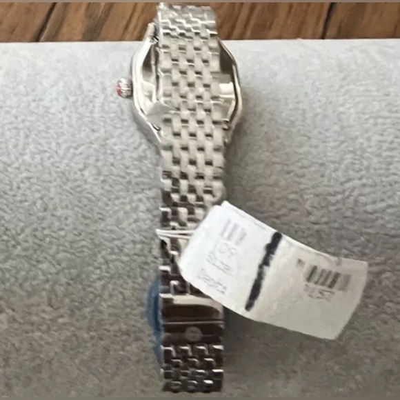 Michele Meggie Diamond Silver Stainless Steel Watch New $1595 - Picture 4 of 15
